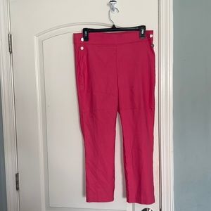 Rafaella comfort pink stretch womens pants; size 8